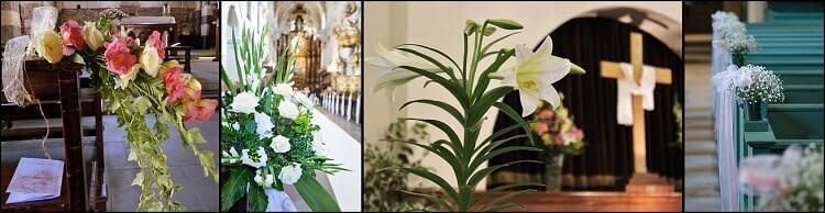 Arreglos de iglesia para bodas - Tipos de adornos florales