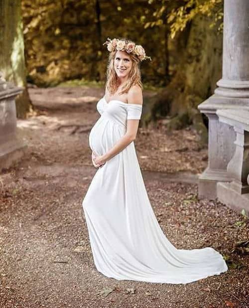 Vestido novia embarazada estilo ibicenco
