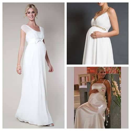 Listado de vestidos de novia para embarazadas