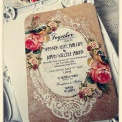 Invitación de boda vintage 13