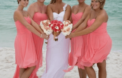 vestidos damas de honor playa